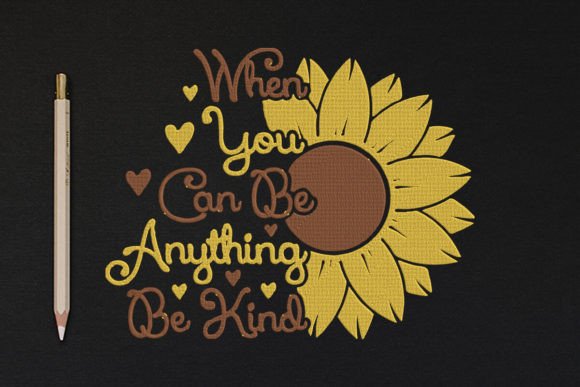 Be Kind: A Sunflower Clipart for Sweatshirts