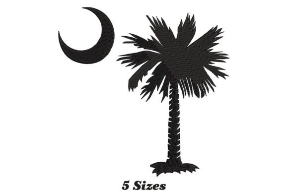 Charming Palmetto Tree Embroidery Design