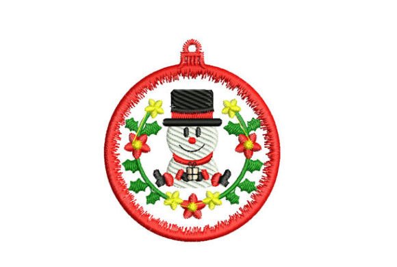 Charming Snowman: A Festive Embroidery Design