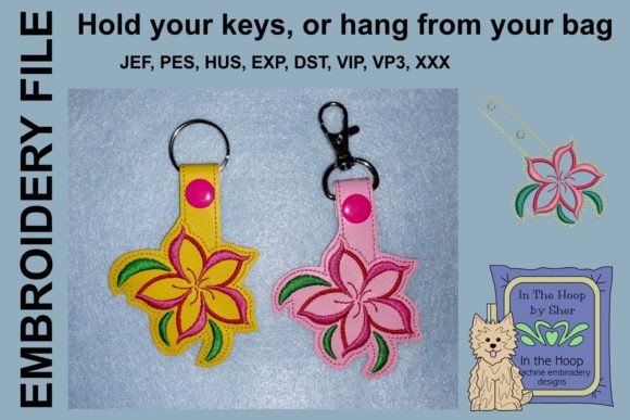Charming Swirly Flower Key Fob for Handmade Gifts