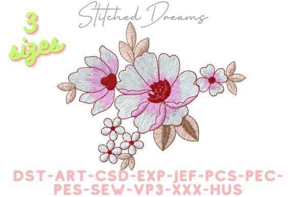 Enchanted Garden Threads: A Vibrant Embroidery Design
