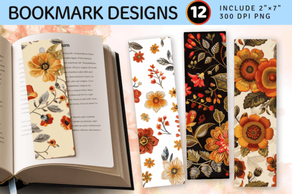 Fall Embroidery Flowers Bookmark Design Review