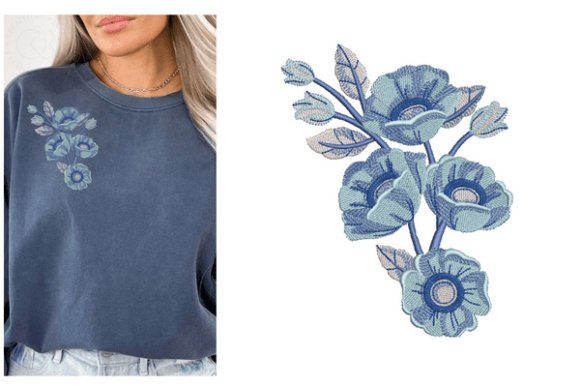 Flower Embroidery Designs: A Premium Sweatshirt Touch