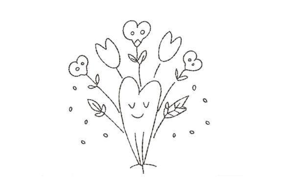 Flowers Bean Stitch: A Charming Embroidery Design