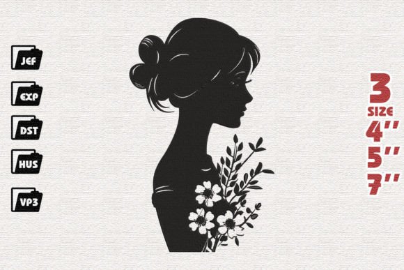 Girl Holding Flowers Embroidery Design Review