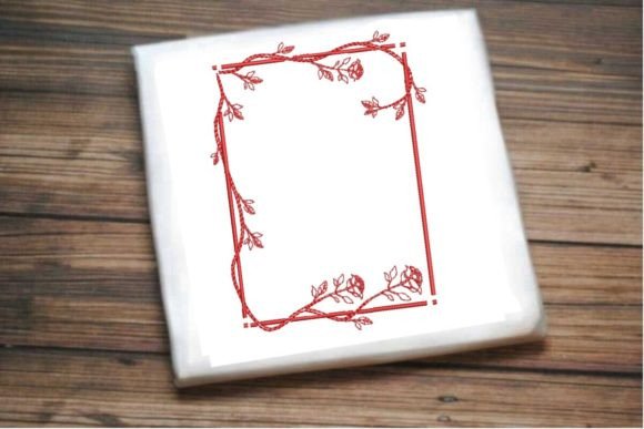 Roses Adorned Decorative Frame: A Versatile Embroidery Design