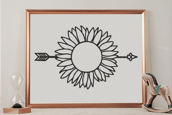 Sunflower Arrow Monogram: A Touch of Nature's Beauty